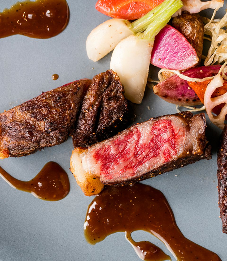 仙台牛のステーキ